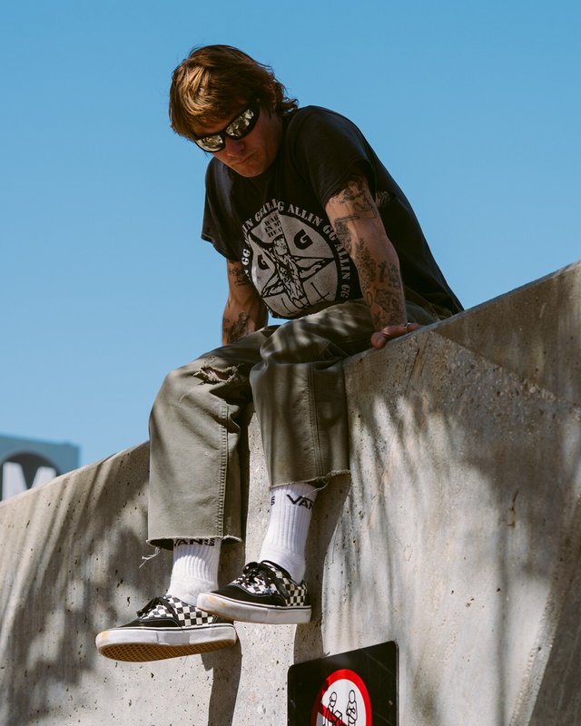 Tênis Skate Era Checkerboard Black White