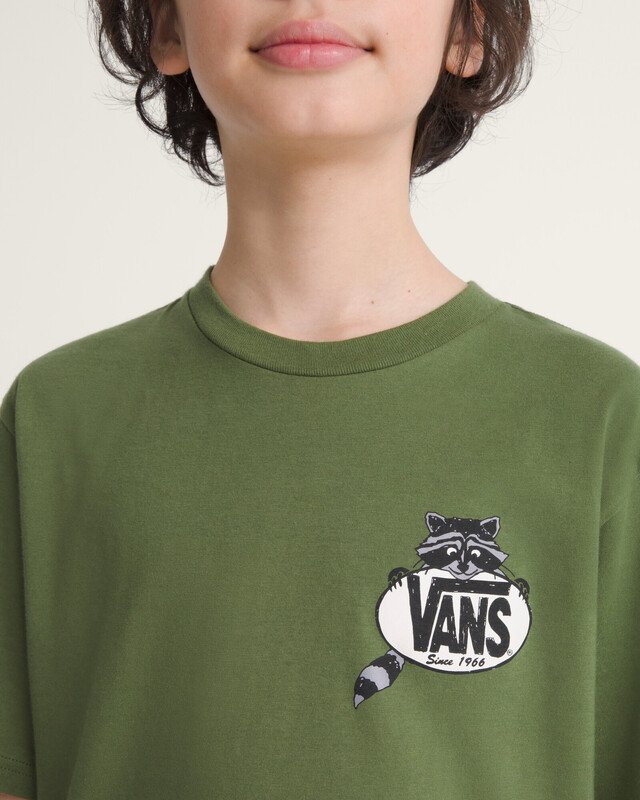 Camiseta Manga Curta Dumpster Raccoon Green Balsam Infantil