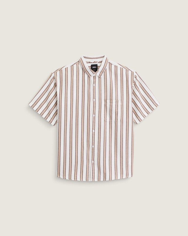 Camisa Manga Curta Lawson Stripe White Potting Soil