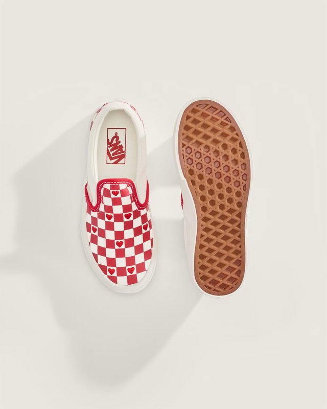 Tênis Slip-On Red Hot Valentines Racing Red True White Infantil