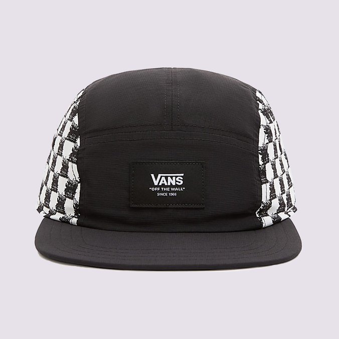 BONÉ DIY CHECKERBOARD CURVED BILL CAMPER BLACK