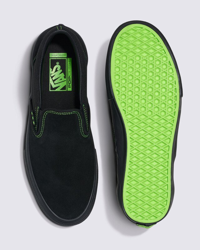 Tênis Skate Slip-On Neon Black Green