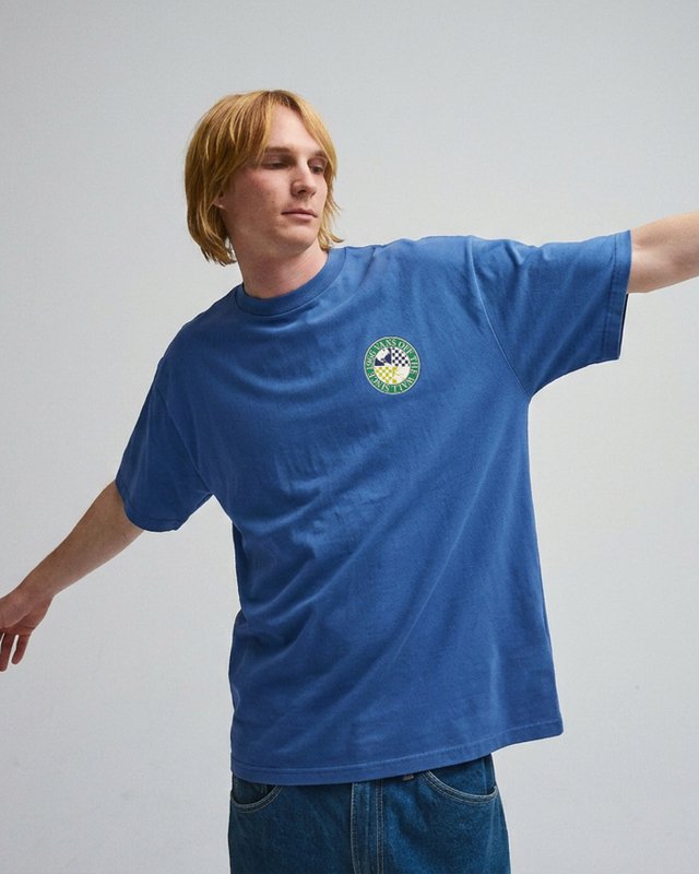 Camiseta Manga Curta Vans World Team Classic Blue