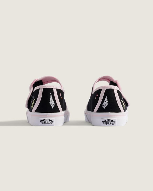 Tênis Mary Jane Mermaid Black Pastel Pink Infantil