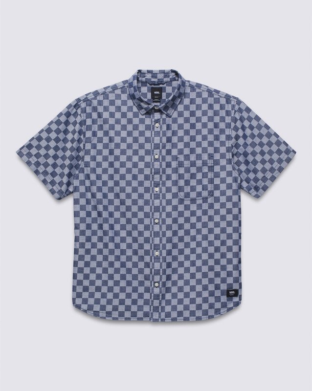 Camisa Wade Checkerboard Ss Warm Weather Dress Blues White