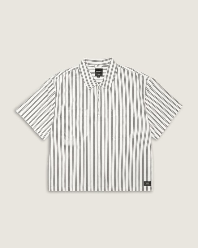 Camisa Manga Curta Lx Cropped Zip White Steel Shadow | Vans