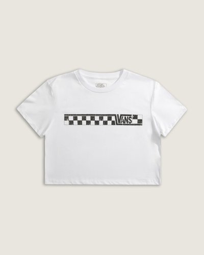 A Camiseta Manga Curta Cropped Headstart 2 White combina construção em KNIT com gola careca e corte cropped, entregando caimento leve e toque macio. O modelo traz logo VANS bordado na frente, que enfatiza a assinatura autêntica da marca. Acabamento simples que privilegia conforto, flexibilidade e uma presença essencial no guarda-roupa, com visual descontraído e essência criativa.