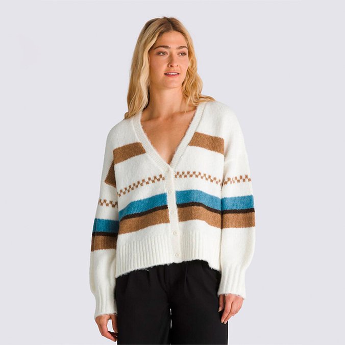 Casaco Valerie Stripe Cardigan Upland Marshmallow