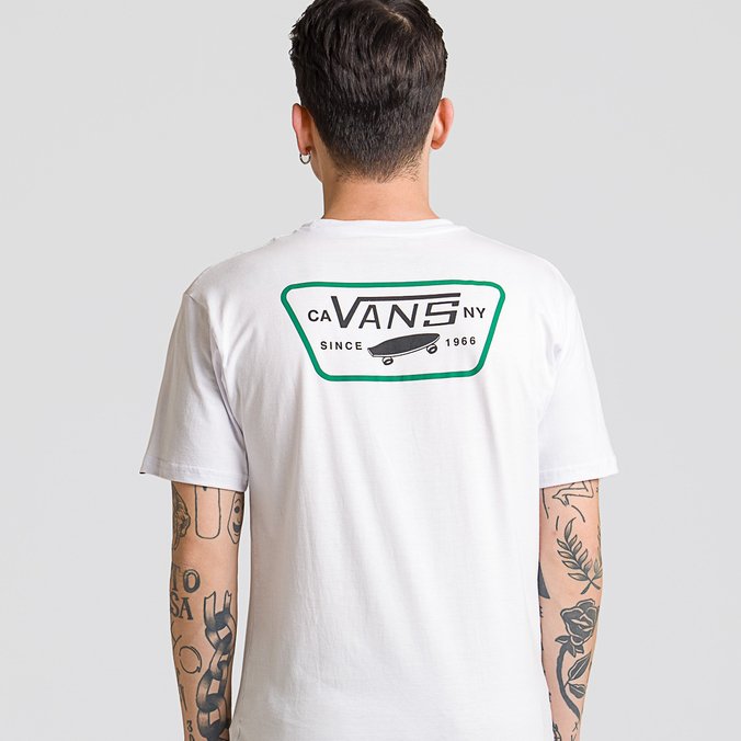 Camiseta Full Patch Back SS White Black Verdant Green | Vans