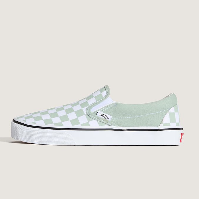 Tênis Slip-On Checkerboard Gray Olive