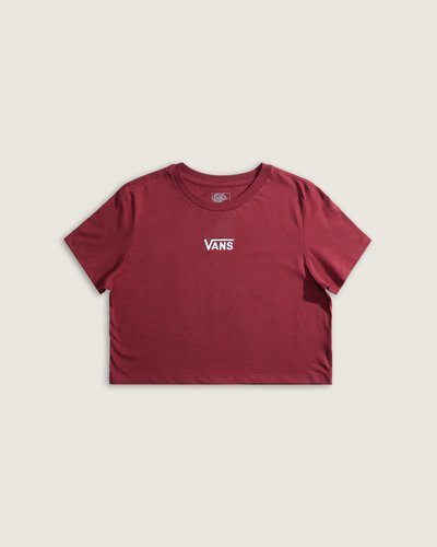 Camiseta confeccionada em 100% algodão, com gola careca e modelagem cropped. Possui logo Vans bordado na parte frontal, garantindo um visual clássico e versátil.
