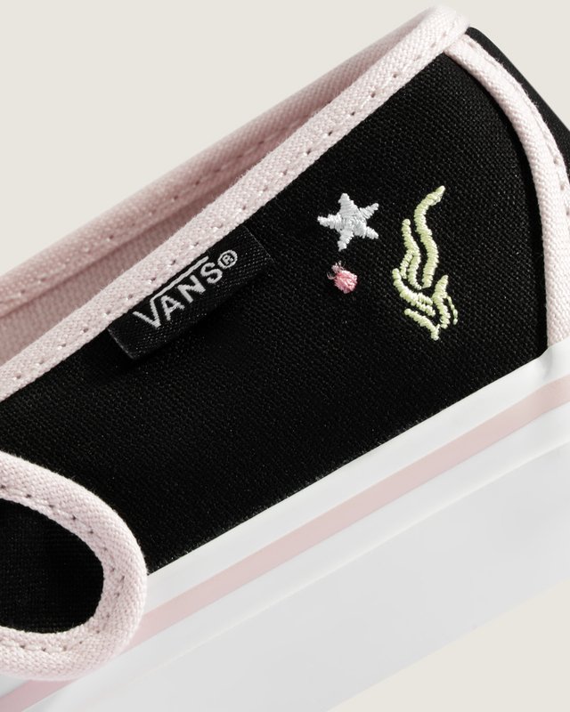 Tênis Mary Jane Mermaid Black Pastel Pink Infantil