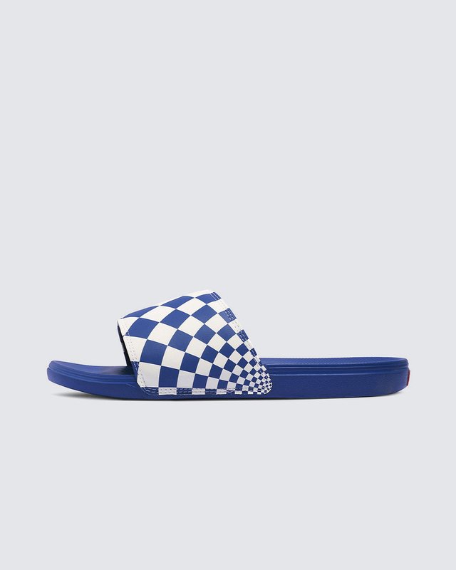 Chinelo Slide-On Radial Checkerboard Classic Navy