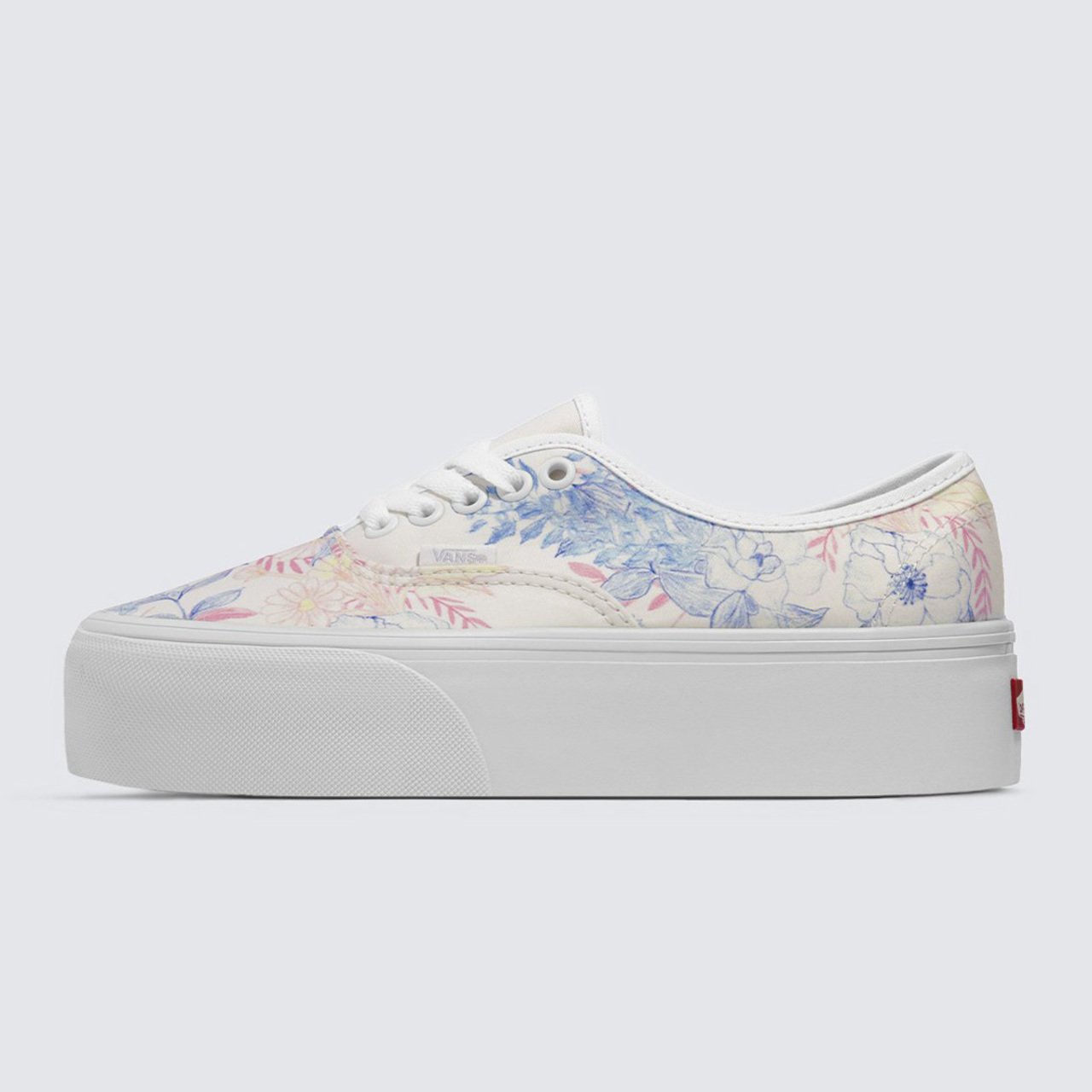 Tênis Authentic Stackform Whimsy Floral True White