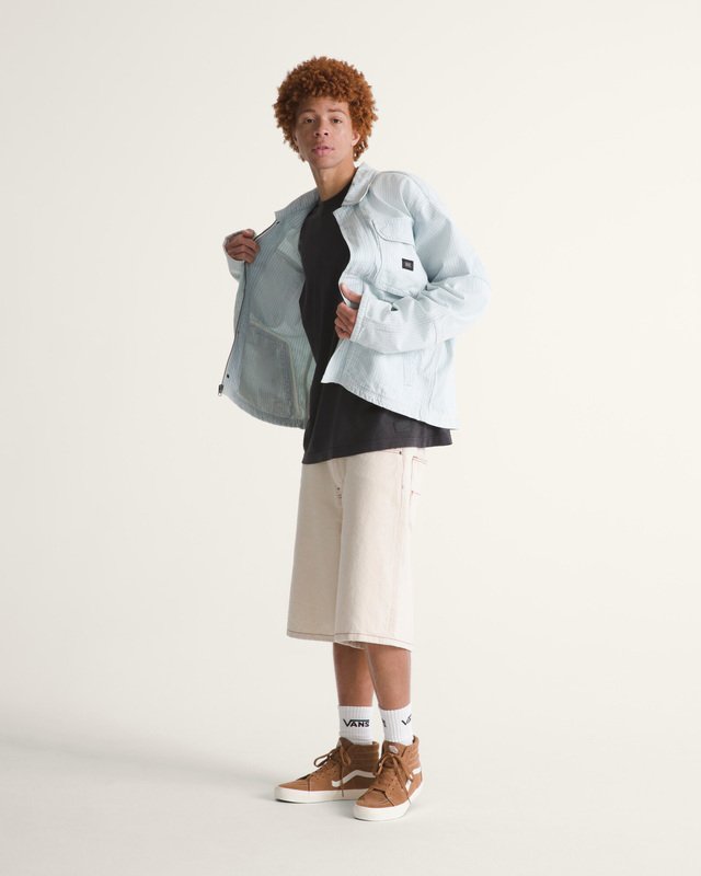 Jaqueta Stripe Umber Denim Blue Ice Stripe