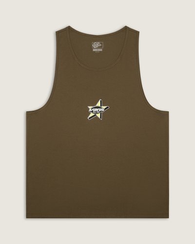 Regata Starmaked Vintage Cocoa apresenta construção em KNIT com base em camiseta de algodão e estampa em silk, combinando corte clássico e acabamento limpo. O tecido oferece toque macio e flexibilidade, garantindo conforto e suporte leves ao vestir. Costuras reforçadas e corte pensado para mobilidade entregam um visual atemporal e essencial dentro da estética descontraída da VANS.