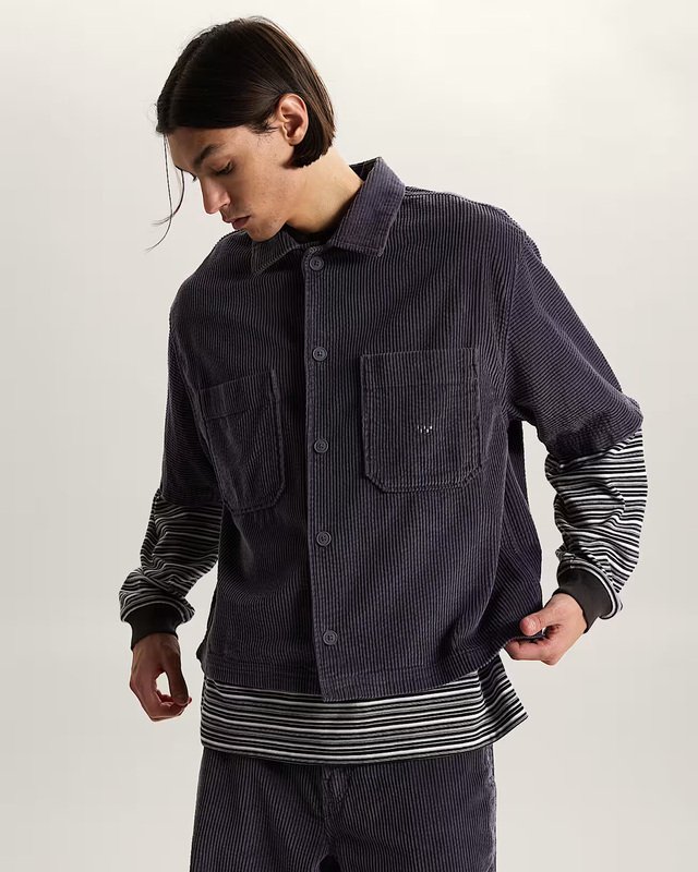Camisa Manga Curta Lx Cord Steel Shadow