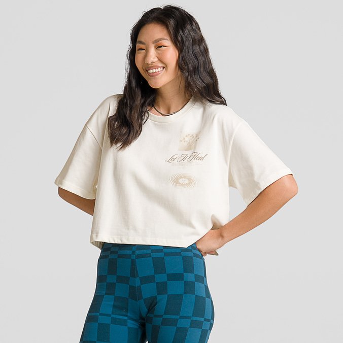 Camiseta Healing SS Relax Crop Marshmallow