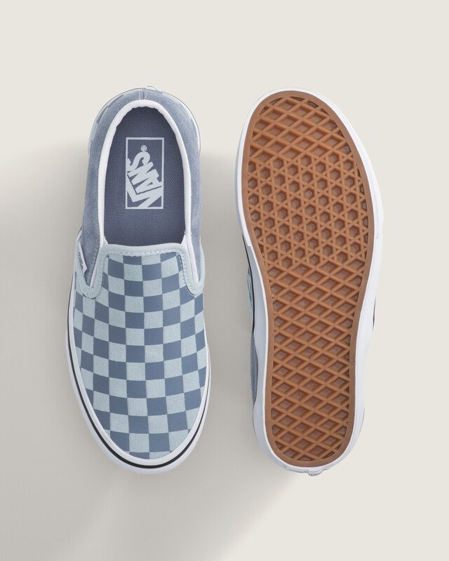 Tênis Slip-On Checkerboard Light Blue
