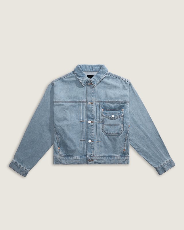 Jaqueta Check 5 Denim Trucker Light Stonewash