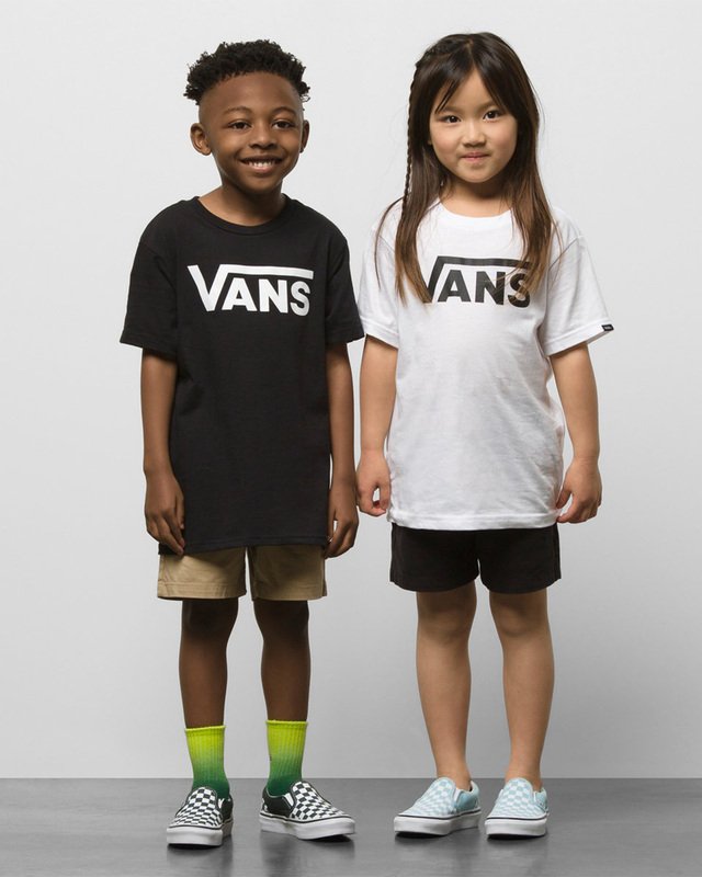 Camiseta Vans Classic Infantil White Black