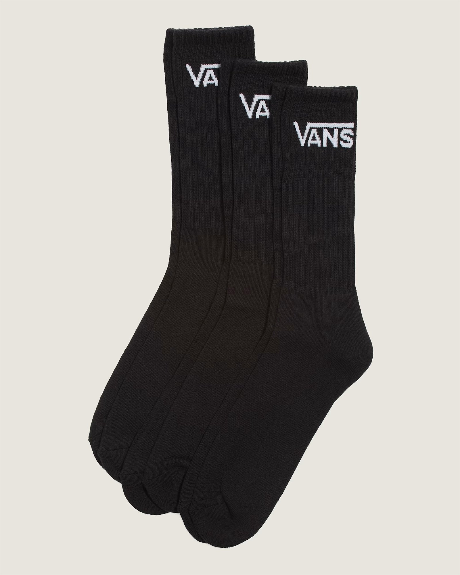 Meia Classic Crew Black (3 Pares) | Vans