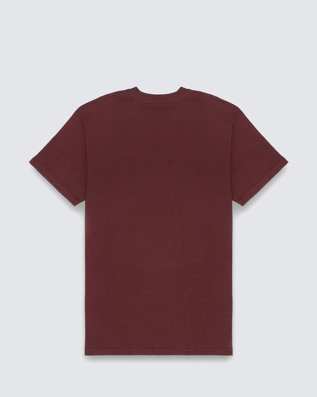 Camiseta Vans Classic Ss Burgundy White