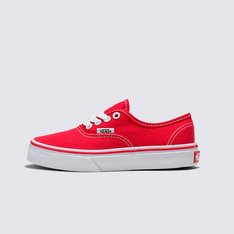 Nascido em Anaheim, Califórnia, em 1966, o Authentic é o estilo original que carrega a tradição da Vans. Originalmente conhecido como Vans #44 Deck Shoes, o Authentic tornou-se um ícone popular e incorporou a atitude “Off The Wall” desde então. Desenvolvido com um perfil simples de cano baixo e cadarço, o Tênis Authentic Infantil Red True White é um clássico Vans construído especialmente para os pequenos. Com cabedal resistente de lona vermelha, traz ilhós de metal e sola de borracha waffle exclusiva Vans.