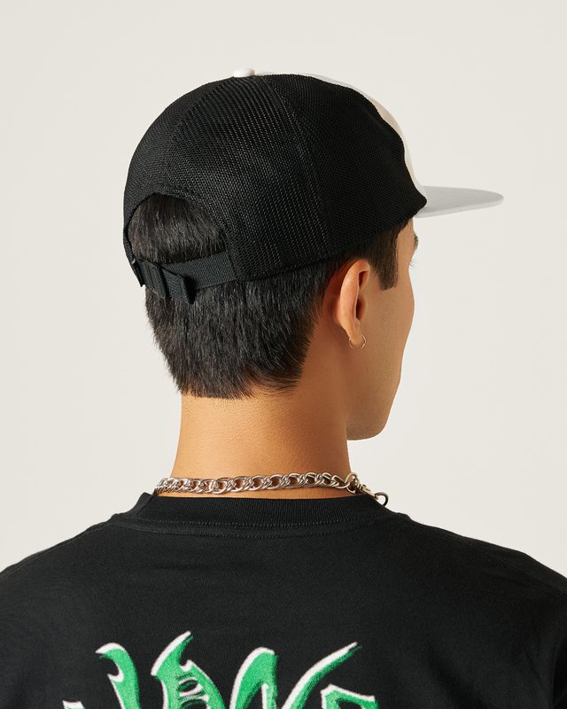 Boné Side Stripe Unstructured Trucker Marshmallow