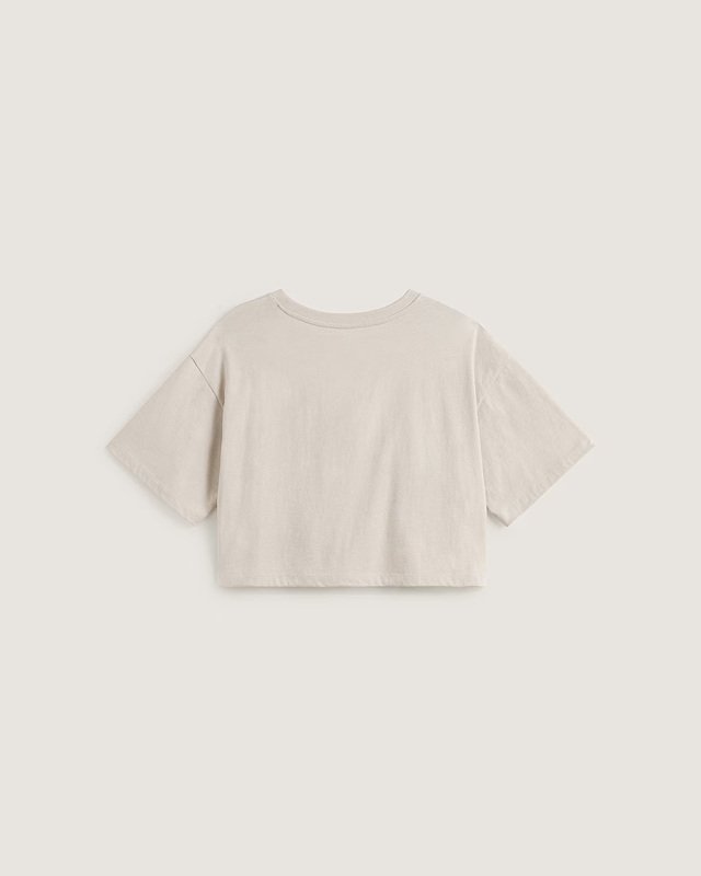 Camiseta Afterburn Relaxed Crop Ss Taupe Mist Hylane