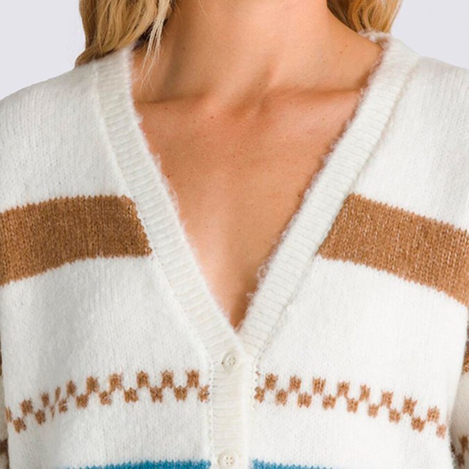 Casaco Valerie Stripe Cardigan Upland Marshmallow
