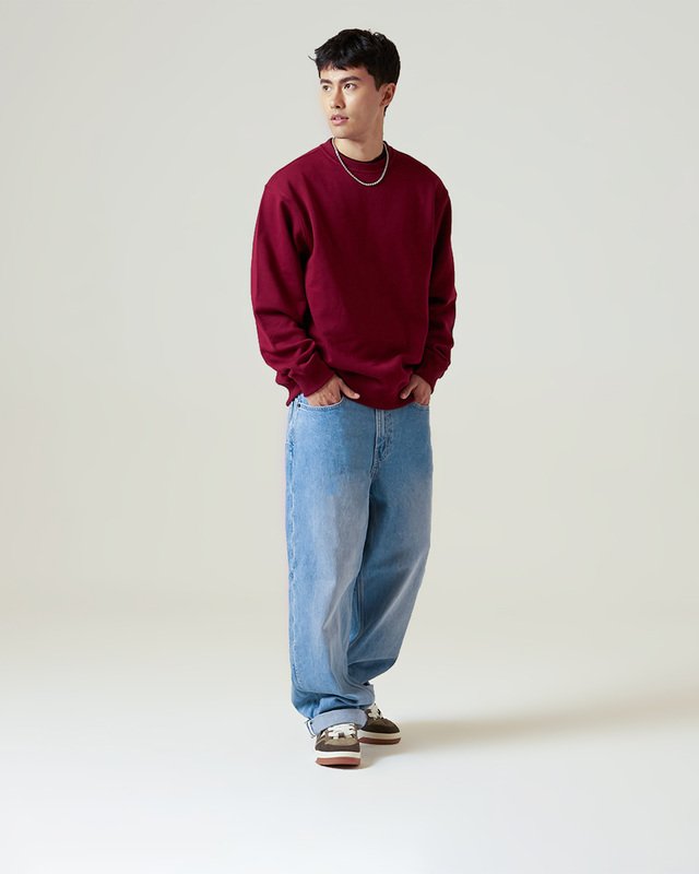 Moletom Scripted Vans Crew Bordeaux