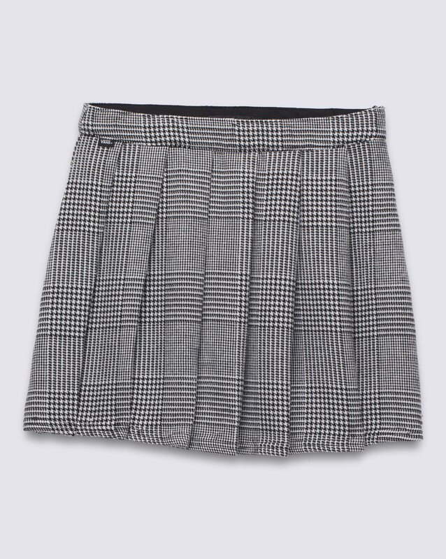 Saia Nina Plaid Pleated Black