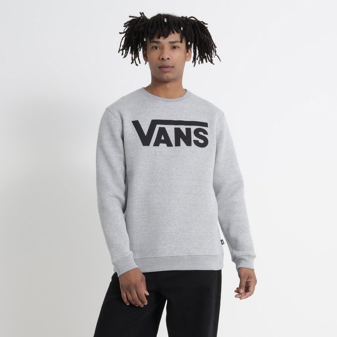 Moletom Vans Classic Crew Ll Cement Heather Black