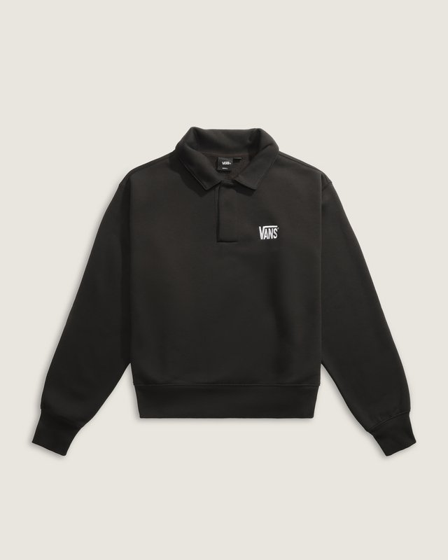 Moletom Polo Fleece Pullover Black