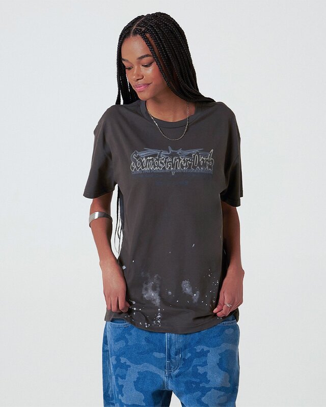 Camiseta Ss After Dark Os Faded Black