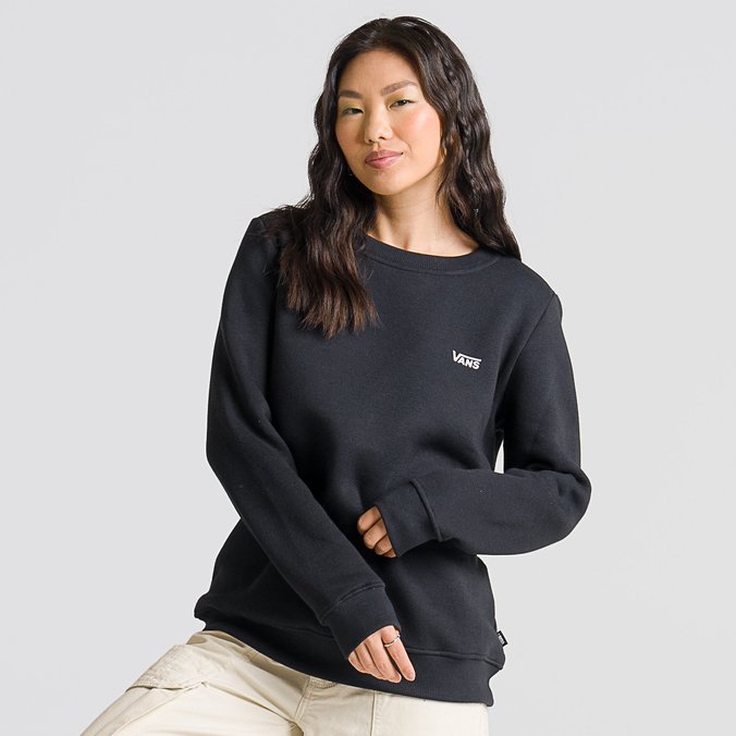 MOLETOM FLYING V CREW BLACK