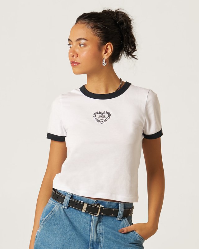 Camiseta Manga Curta Lacey Daze White