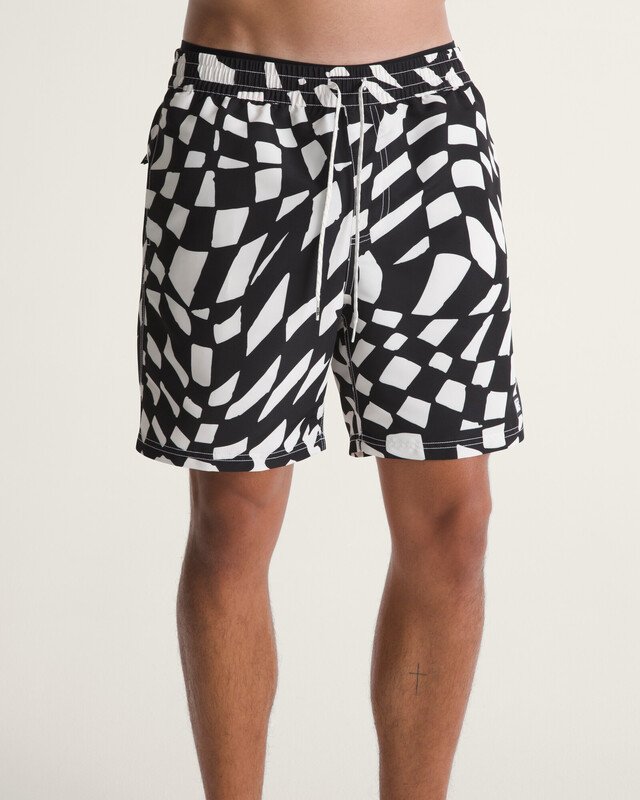 Boardshort Elastic Primary Ii Black White