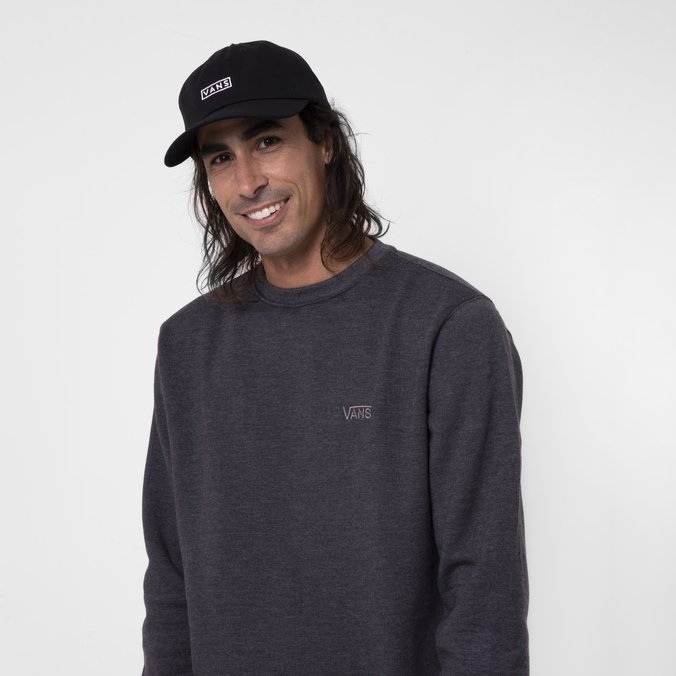 Moletom Core Basic Crew Fleece Black Heather
