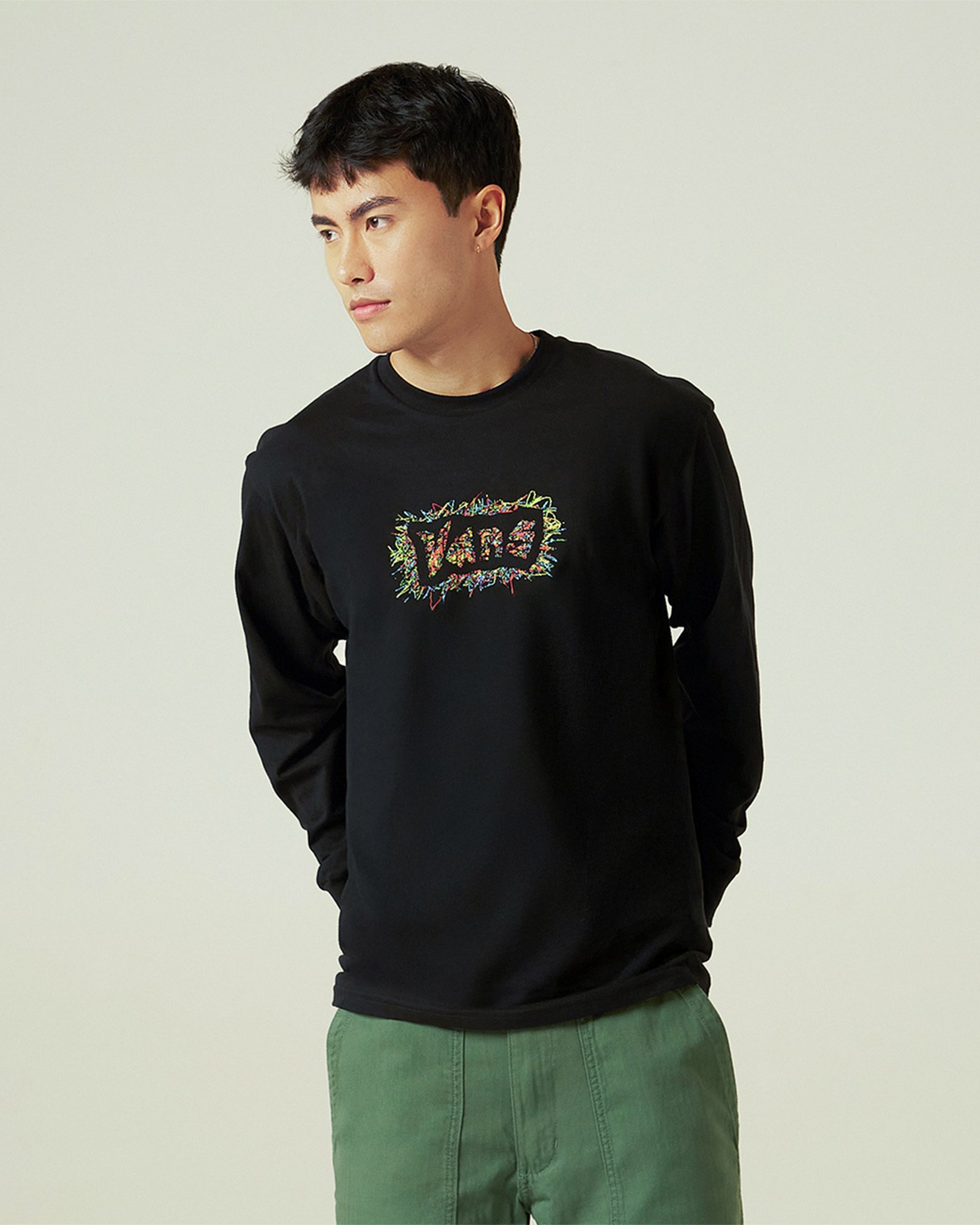 Camiseta Pixel Brite Ls Black | Vans