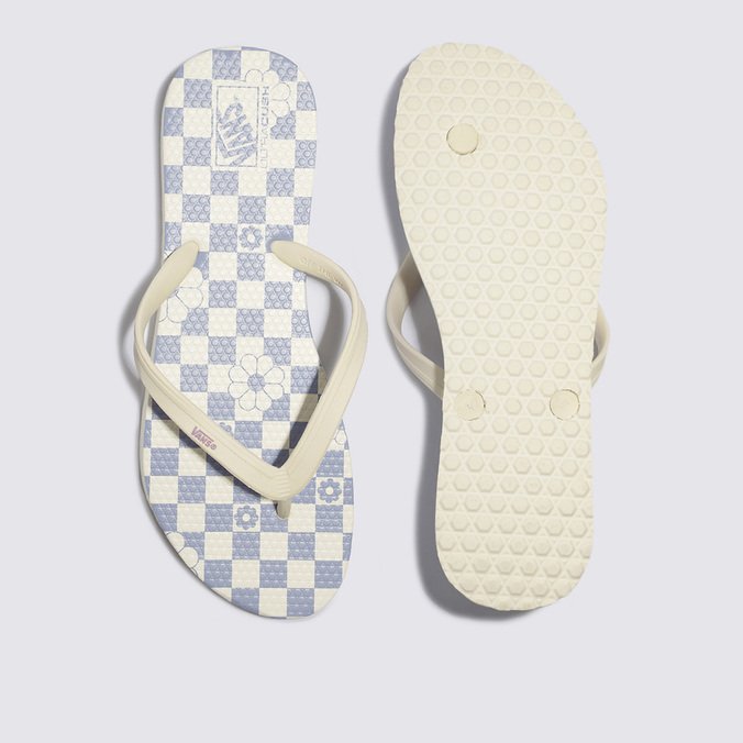 Chinelo Floral Checkerboard Lavender Black
