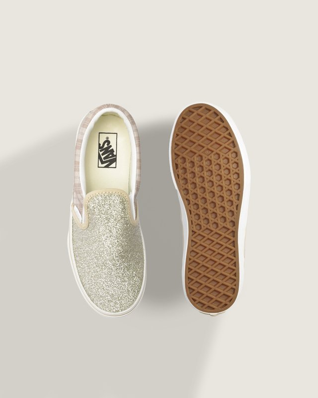 Tênis Slip-On Kids Incense Glitter Plaid Infantil