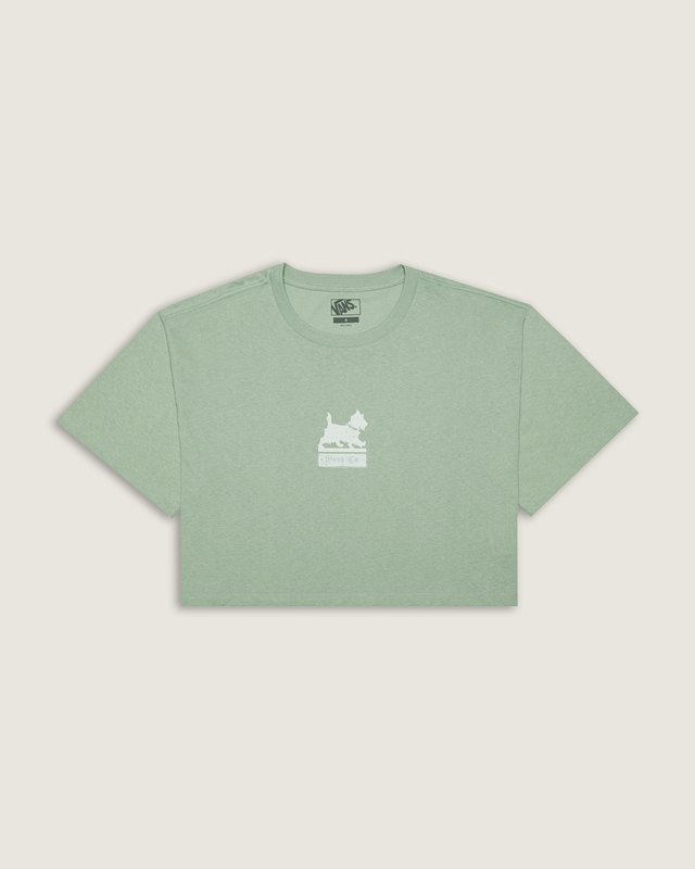 Camiseta Ss Scottie Relaxed Crop Gray Olive | Vans