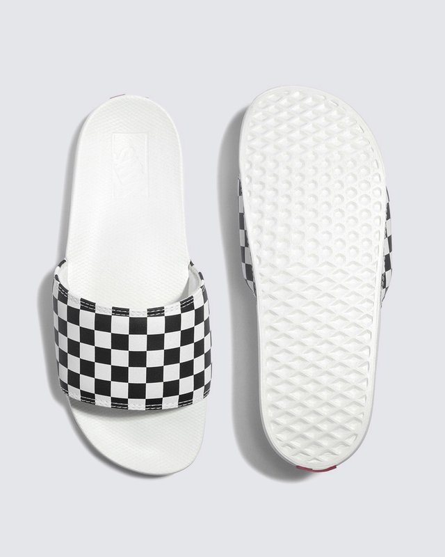 Chinelo Slide-On La Costa Checkerboard Black Marshmallow
