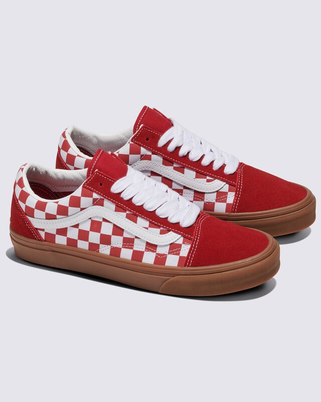 Tênis Old Skool Fat Lace Checker Red