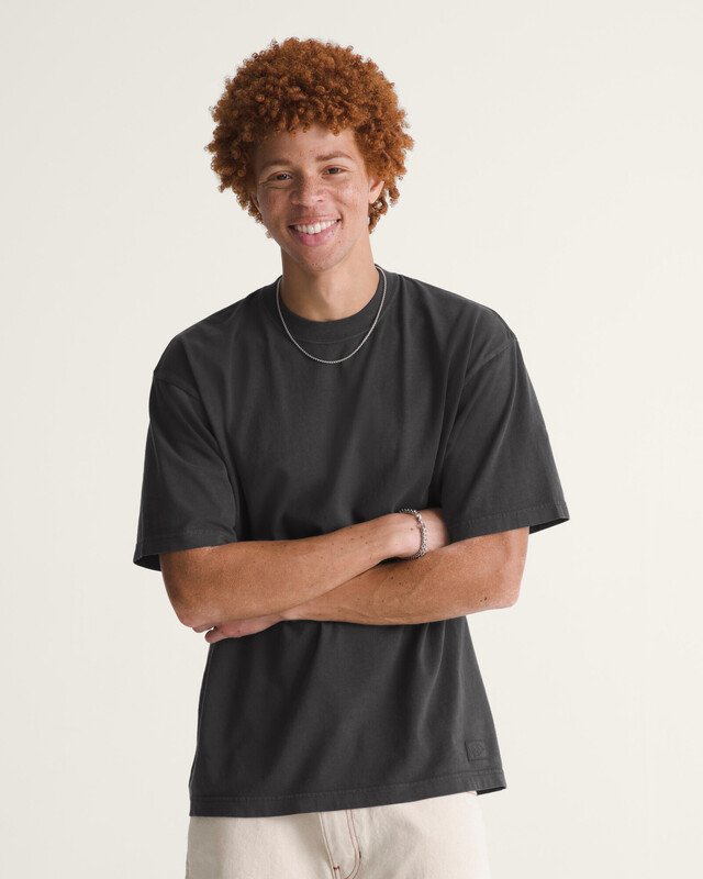 Camiseta Manga Curta Loose Fit Premium Faded Black