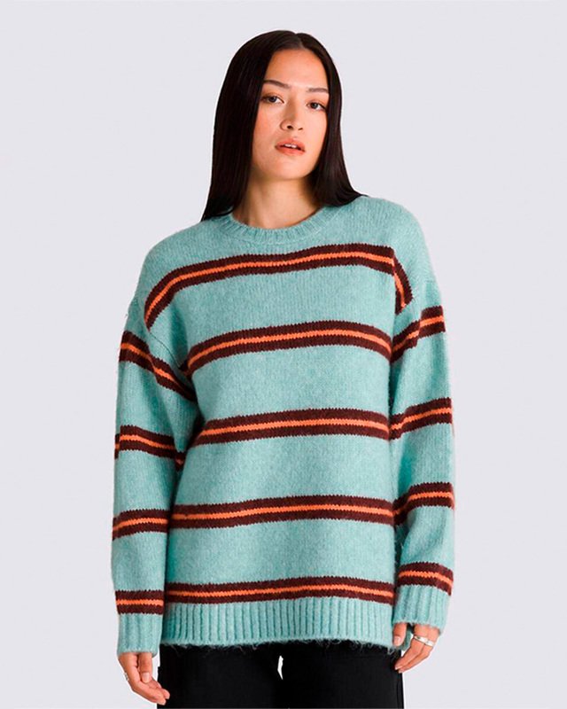 Casaco Susan Stripe Crew Gray Mist
