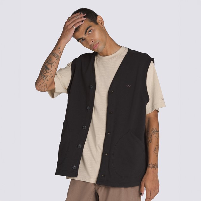Colete Skate Fleece Vest Curren Caples Black