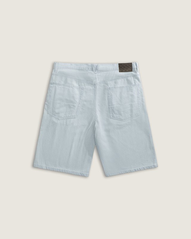 Bermuda Baggy Striped Check-5 Denim  Blue Ice Stripe